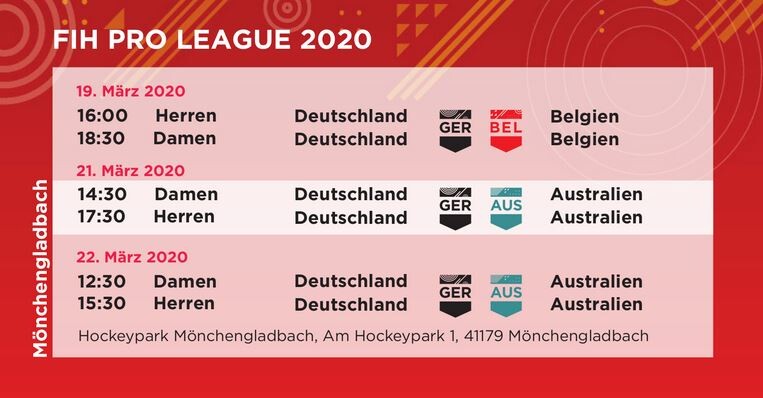 FIH Pro League 2020 in M&ouml;nchengladbach
