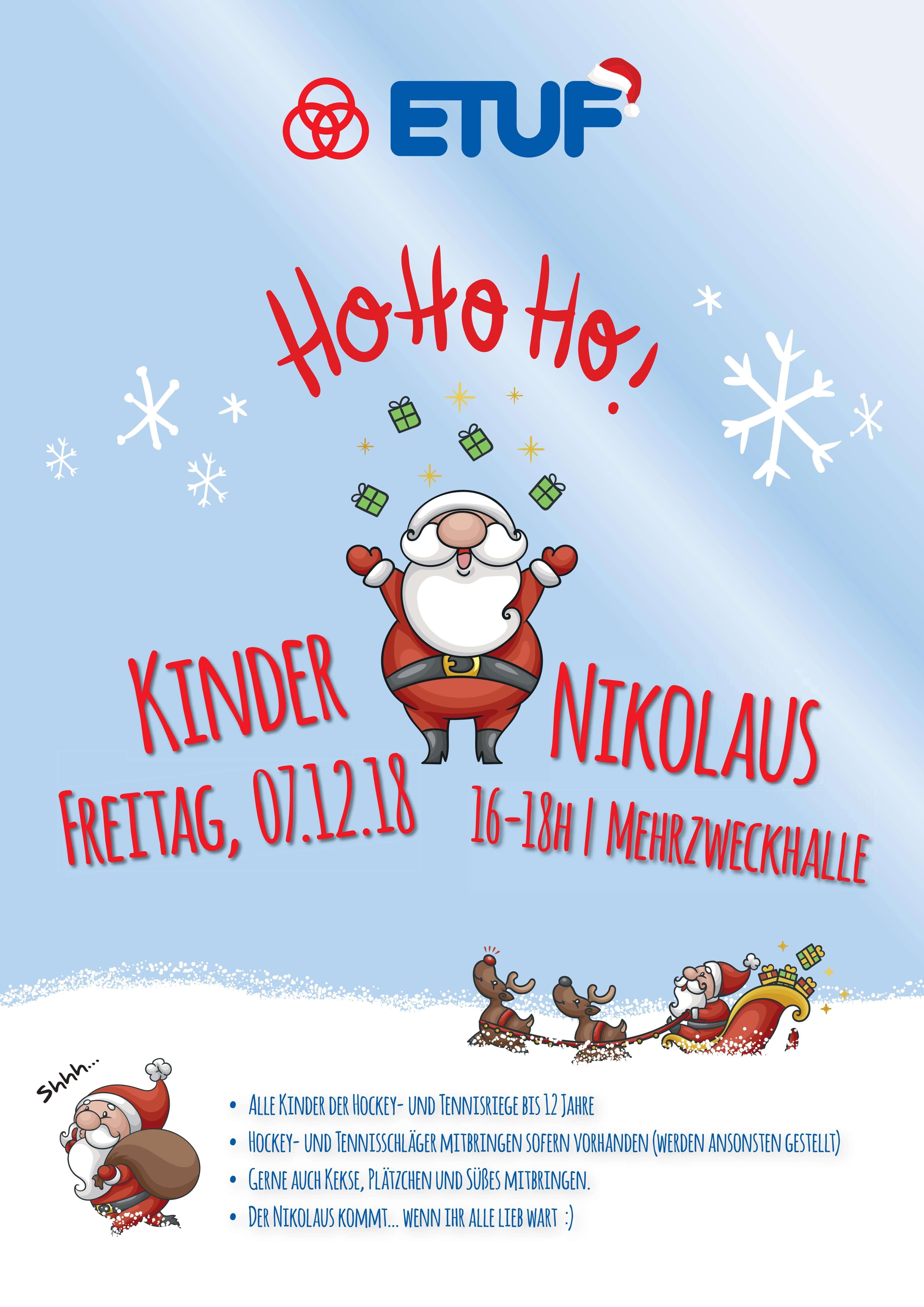 Kinder Nikolaufeier 7. Dezember 2018, ETUF-Halle