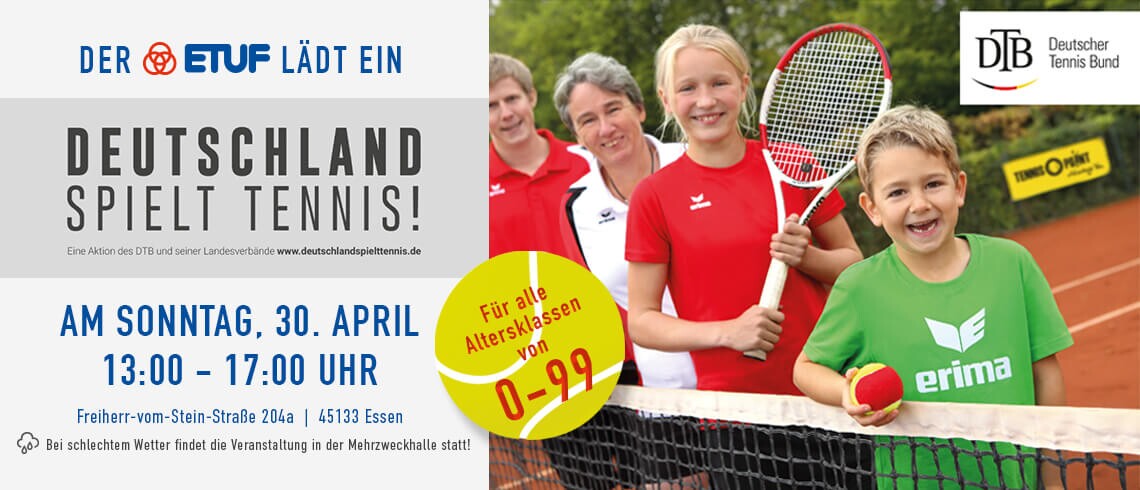 ETUF Deutschland spielt Tennis.